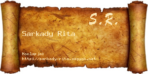 Sarkady Rita névjegykártya